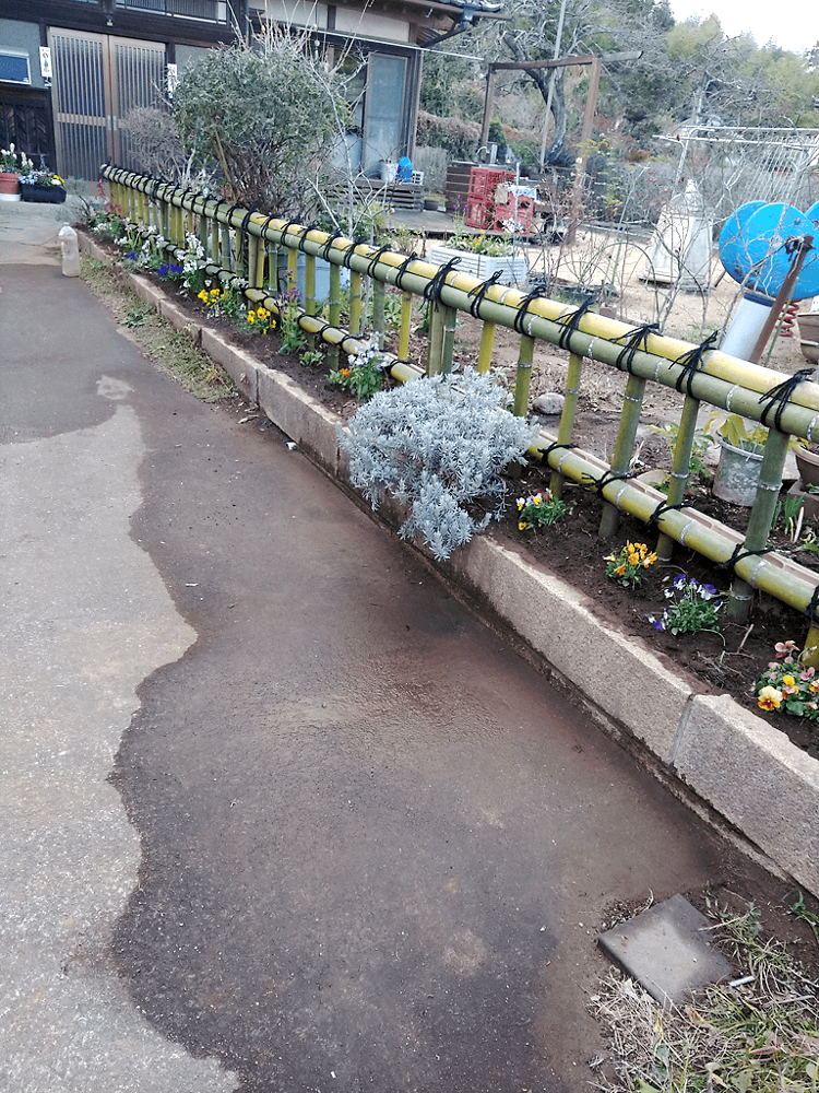 山武市 銀閣寺垣交換｜造園業　彩園’S（サイエンス）