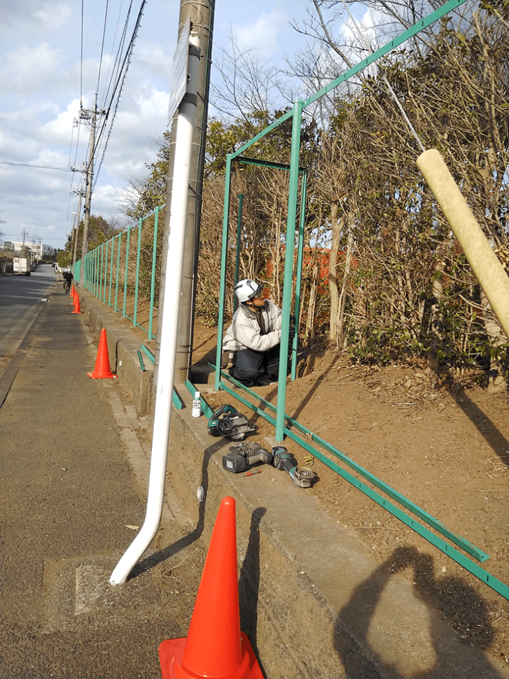 船橋市のお客様｜ 外構工事 ネットフェンス交換工事｜彩園&rsquo;S